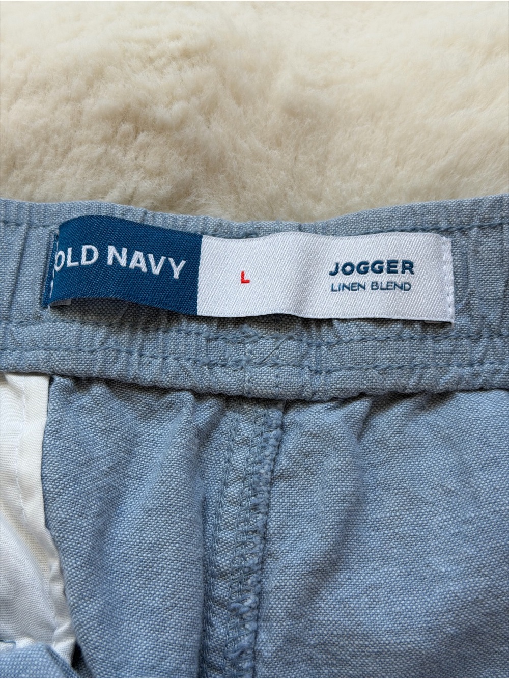 Old Navy Men’s Light Blue Linen-Blend Jogger Shorts - L - Picture 7 of 13